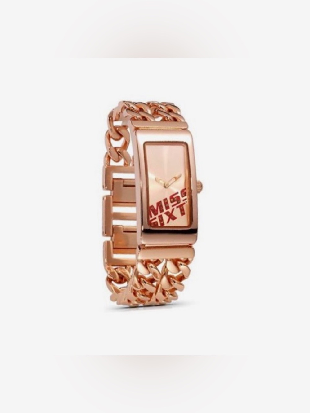 Miss Sixty Rose Gold-Tone Rectangular Bracelet Watch